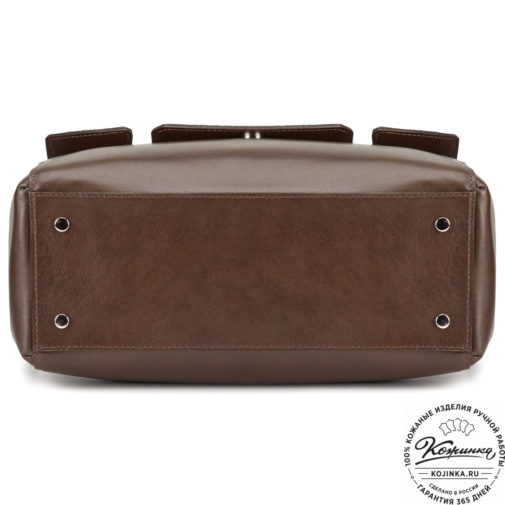 Женская кожаная сумка "Сильвия" (коричневая)