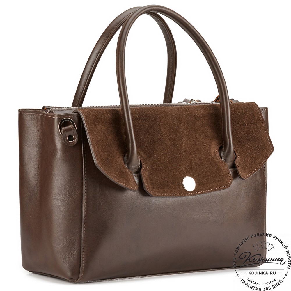 Женская кожаная сумка "Сильвия" (коричневая)
