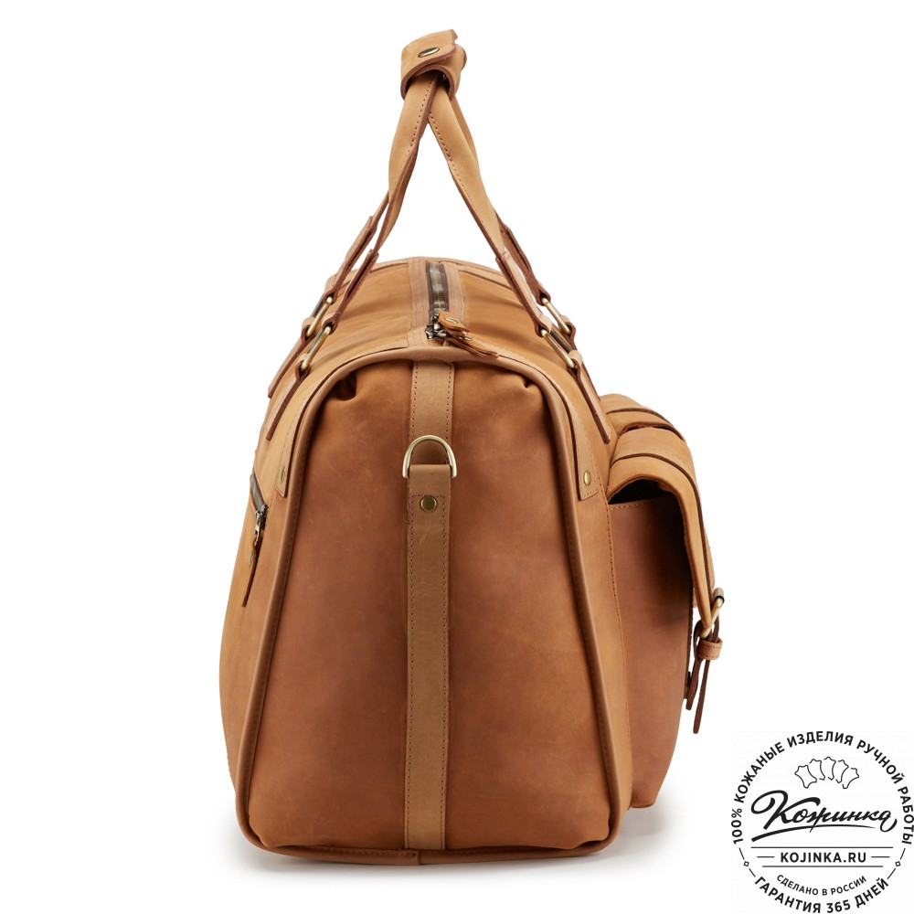 Кожаная дорожная сумка "Балтимор" (коричневый  крейзи)