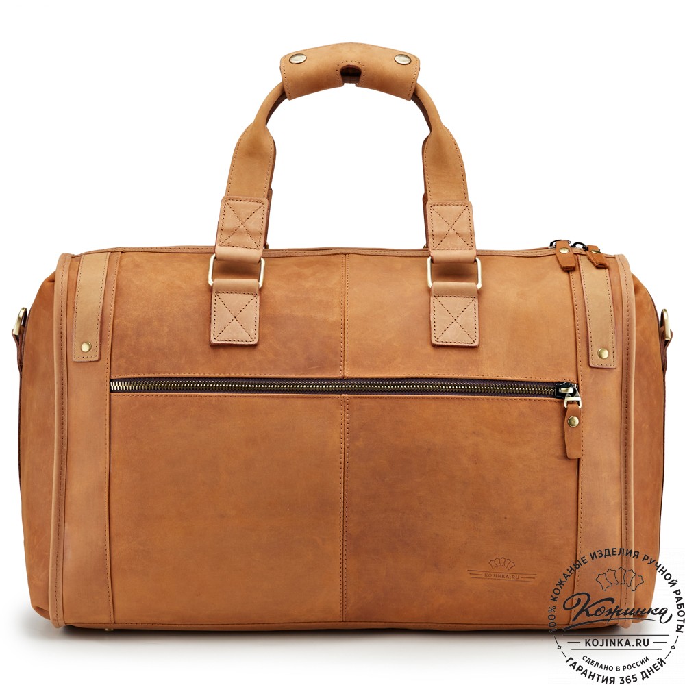 Кожаная дорожная сумка "Балтимор" (коричневый  крейзи)