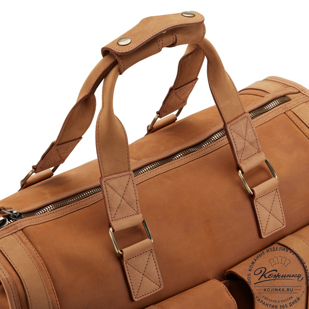 Кожаная дорожная сумка "Балтимор" (коричневый  крейзи)