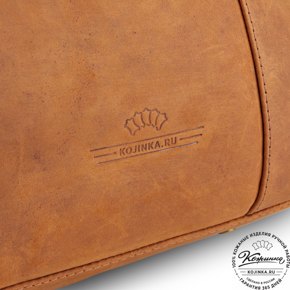 Кожаная дорожная сумка "Балтимор" (коричневый  крейзи)