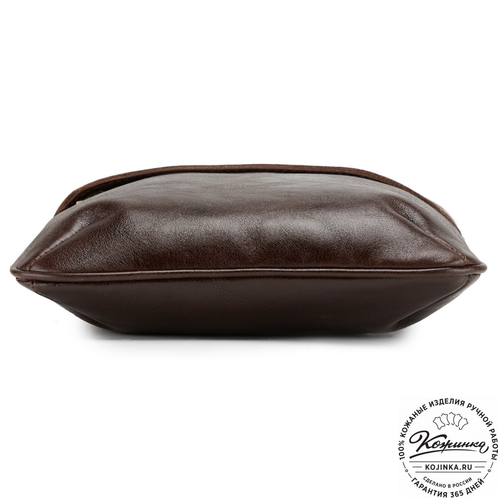 Кожаная сумка "Говард" (тёмно-коричневая)