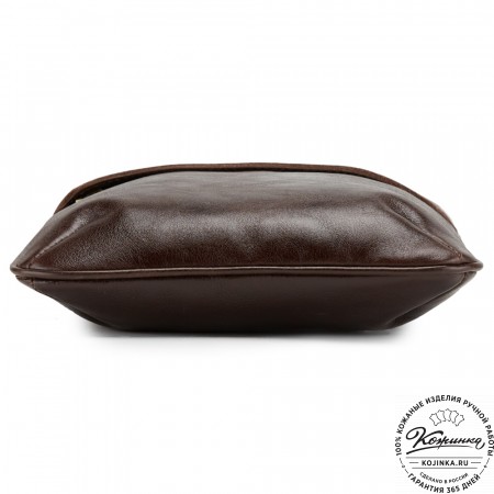 Кожаная сумка "Говард" (тёмно-коричневая)
