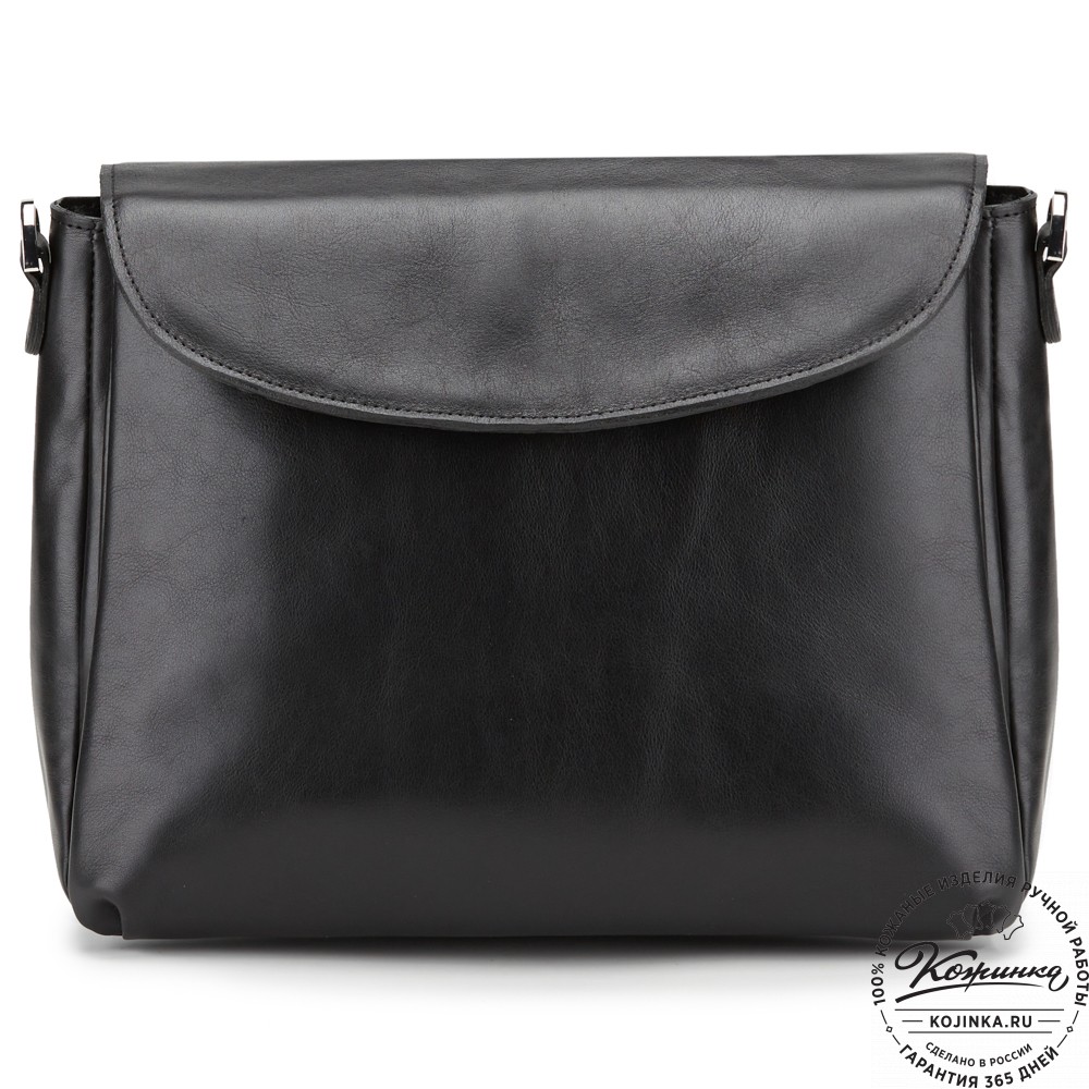 Кожаная женская сумка "Кейт" (чёрная)