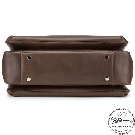 Кожаная женская сумка "Кейт" (коричневая)