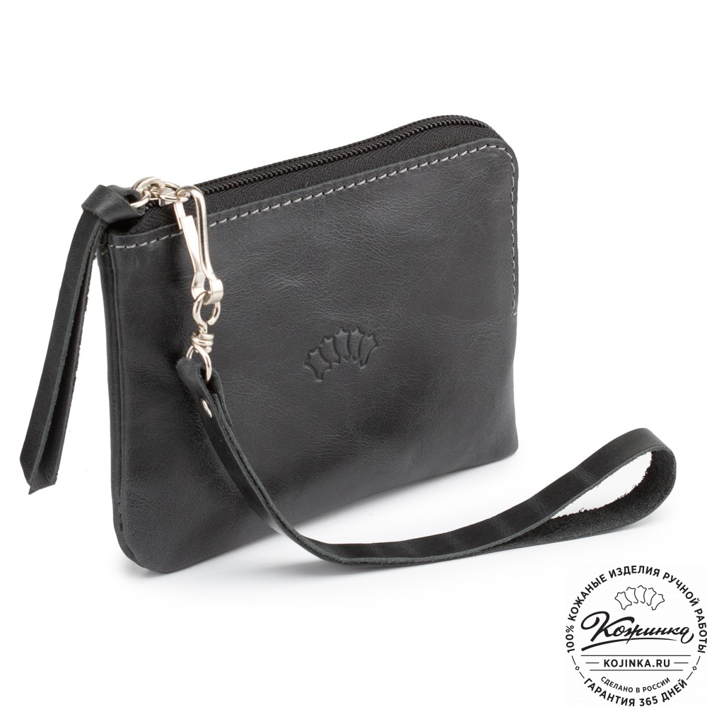 Кожаный кошелёк "Баден" (чёрный)