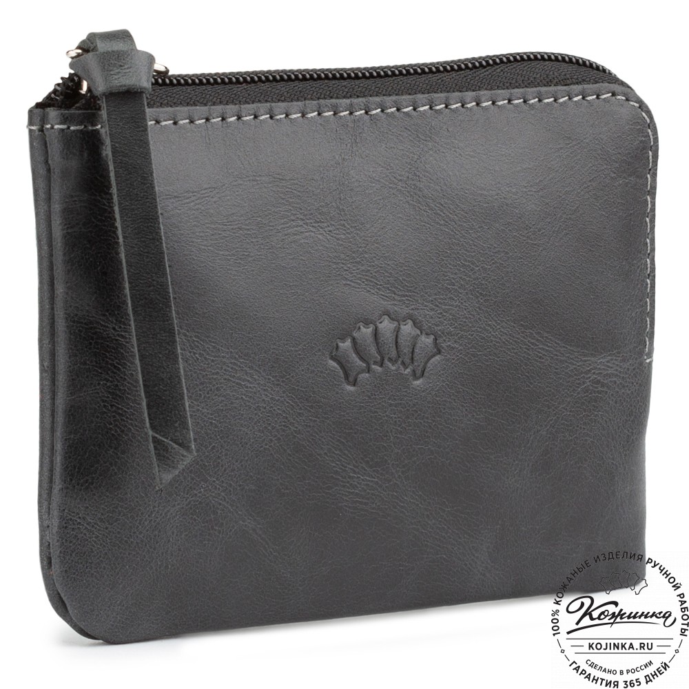 Кожаный кошелёк "Баден" (чёрный)
