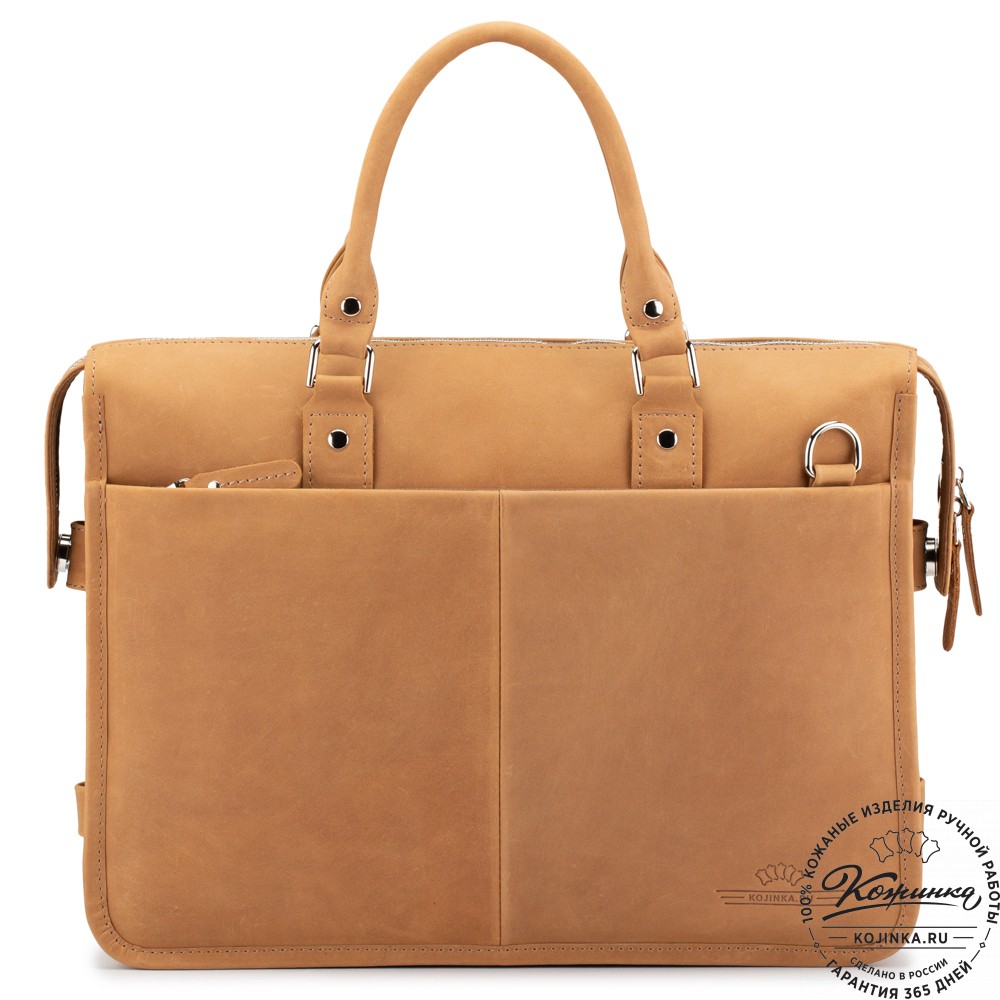 Кожаная деловая сумка "Вильямс" (коричневый крейзи) 