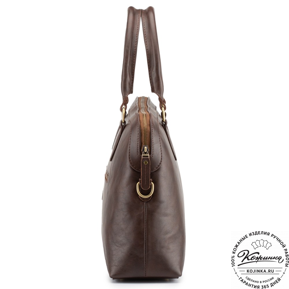 Женская кожаная сумка "Аврора" (коричневая гладкая кожа)