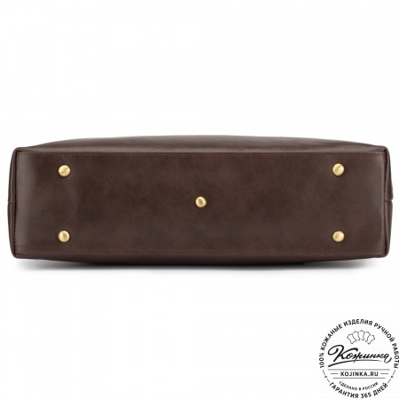 Женская кожаная сумка "Аврора" (коричневая гладкая кожа)