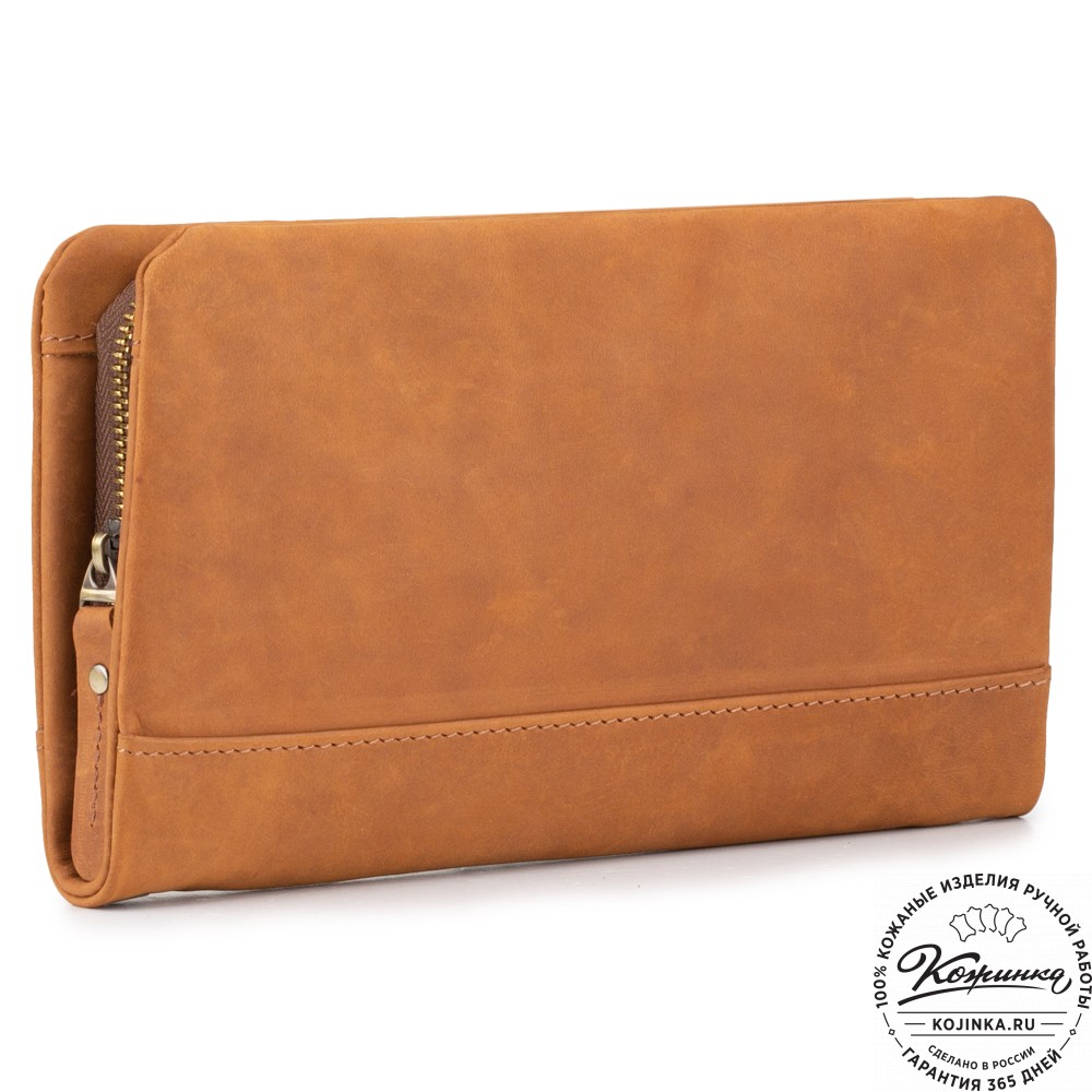 Кожаный клатч "Дарси" (коричневый крейзи)