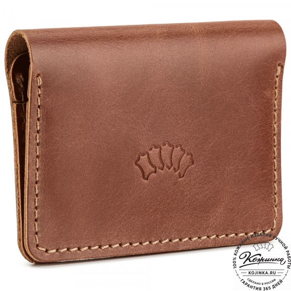 Кожаный картхолдер "Гретта NEW" (коричневый) . фото 1