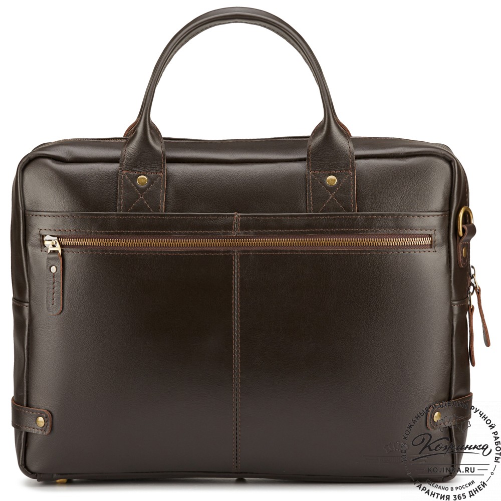 Кожаная деловая сумка "Роджер" (коричневая) 