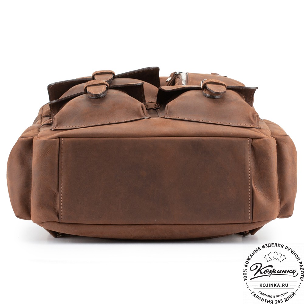 Кожаный рюкзак "Вассерман" (темно-коричневый крейзи)