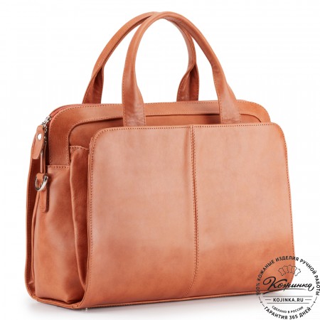 Женская кожаная сумка "Батерфляй" (рыжая)