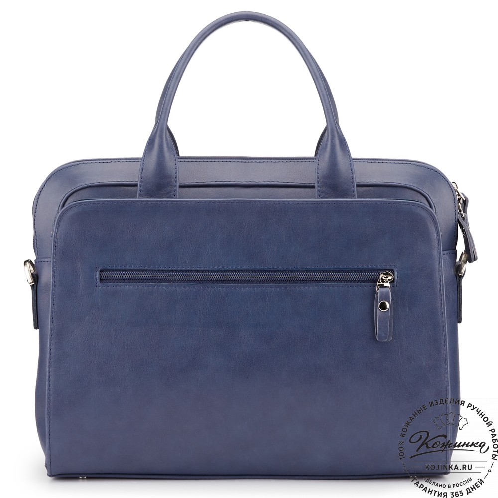 Женская кожаная сумка "Батерфляй" (синяя гладкая кожа)