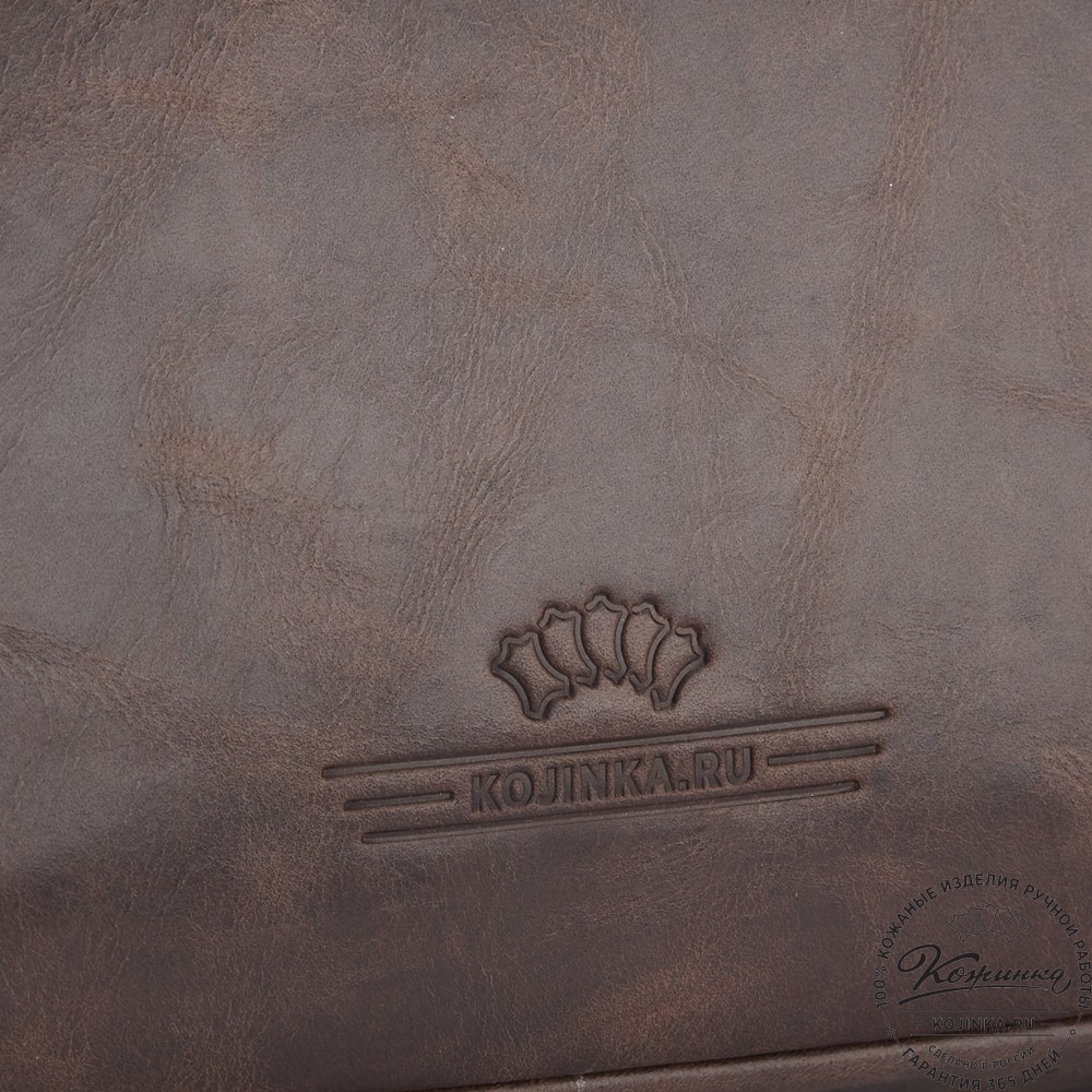 Кожаный городской саквояж "Фостер" (тёмно-коричневый антик)