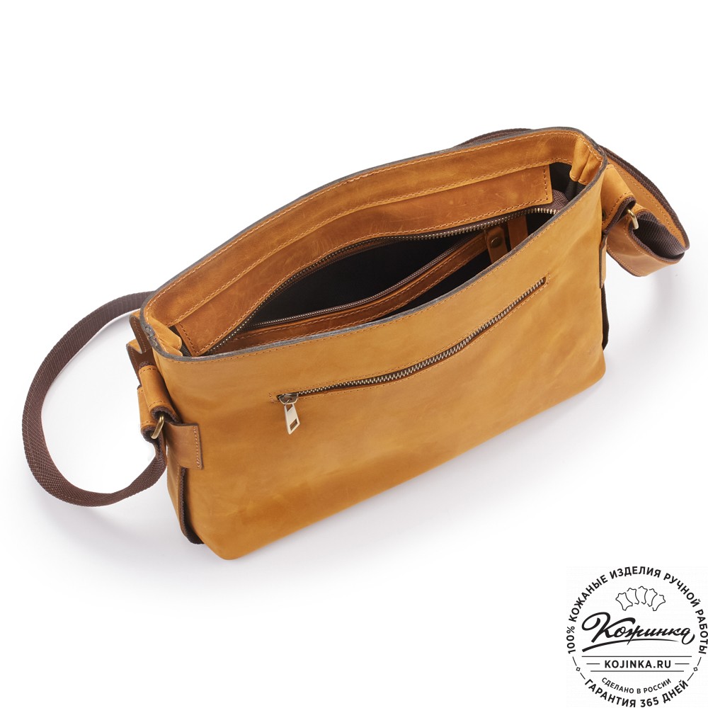 Кожаная сумка "Пабло" (рыжий крейзи)