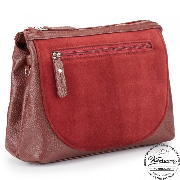 Женская кожаная сумка "Валери" (бордо). фото 1