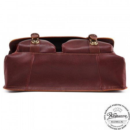Кожаная сумка "Форман" (бордо-коричневый)
