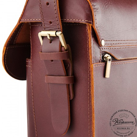 Кожаная сумка "Форман" (бордо-коричневый)