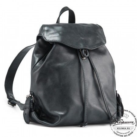 Женский кожаный рюкзак "Паулина" (чёрный)