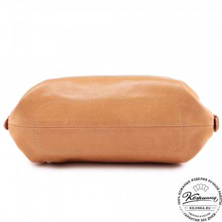 Женский кожаный рюкзак "Паулина" (персик)