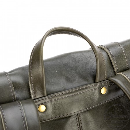 Кожаный рюкзак "Бэнжамин" (хаки гладкая кожа)