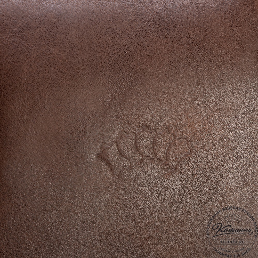 Кожаная дорожная сумка "Бристоль" (коричневая гладкая кожа)