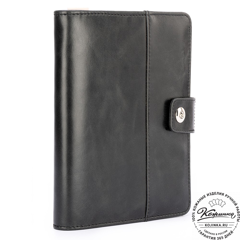 Кожаный ежедневник "Монблан" (чёрный антик)