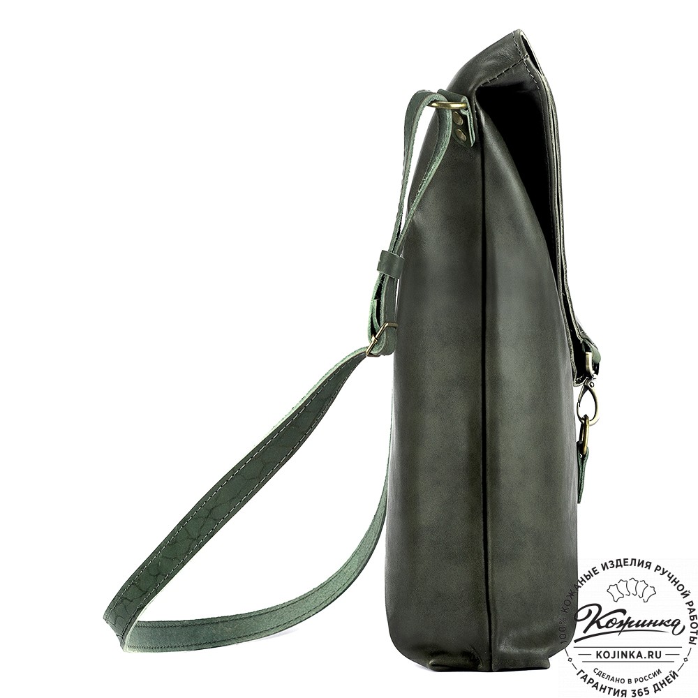 Кожаная сумка "Верона" (хаки гладкая кожа)