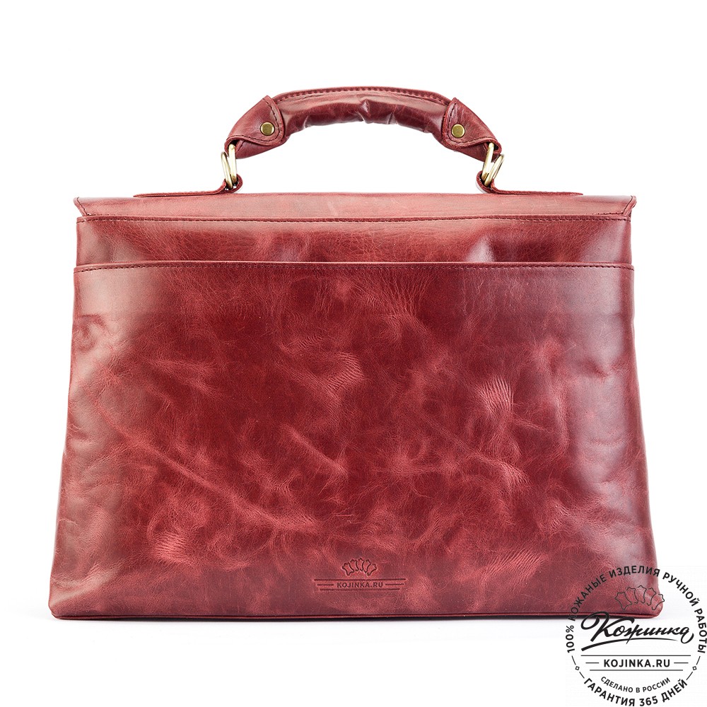 Кожаный портфель "Александрия" (бордо антик)