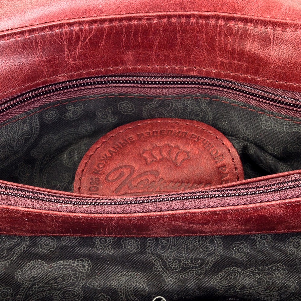 Кожаный портфель "Александрия" (бордо антик)