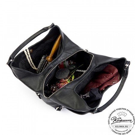 Женская кожаная сумка "Миллениум" (чёрная)