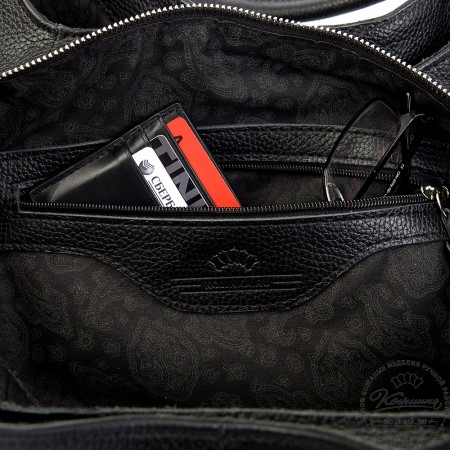 Женская кожаная сумка "Миллениум" (чёрная)