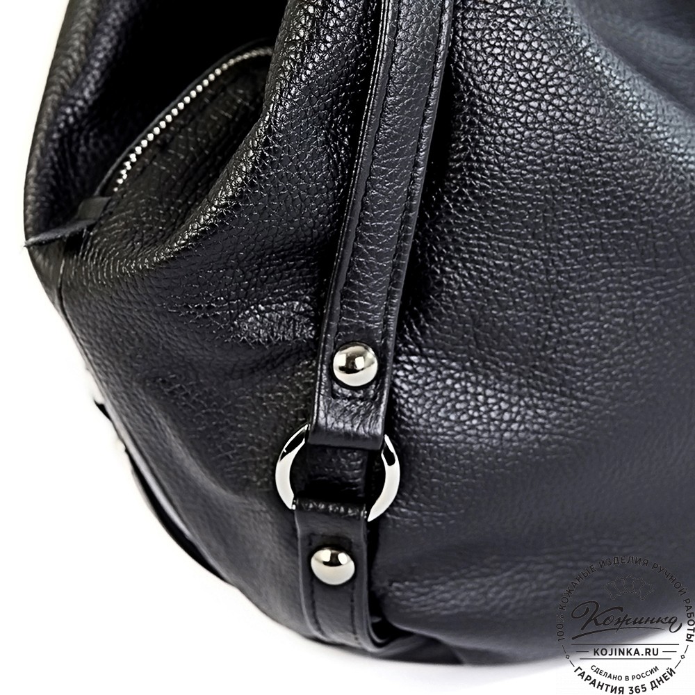 Женская кожаная сумка "Миллениум" (чёрная)