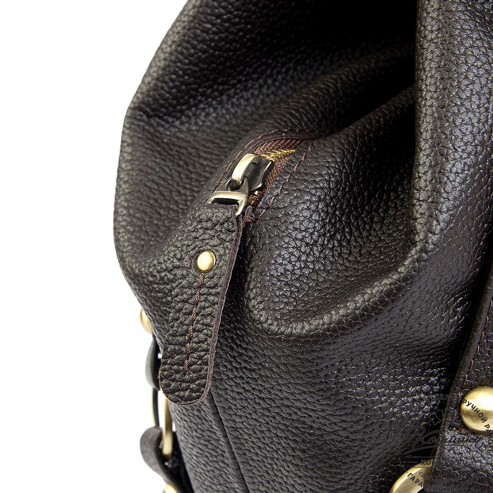 Женская кожаная сумка "Миллениум" (тёмно-коричневая)