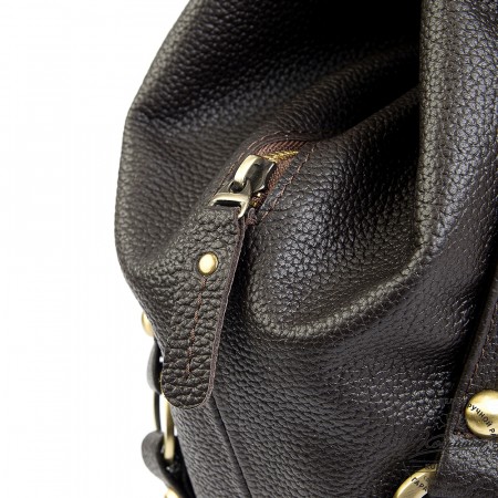 Женская кожаная сумка "Миллениум" (тёмно-коричневая)