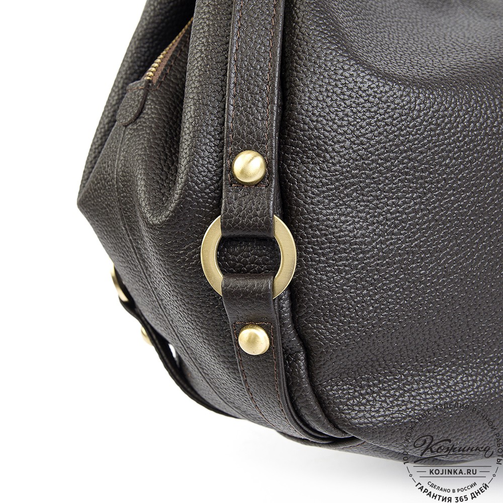 Женская кожаная сумка "Миллениум" (тёмно-коричневая)