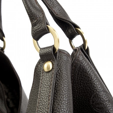 Женская кожаная сумка "Миллениум" (тёмно-коричневая)