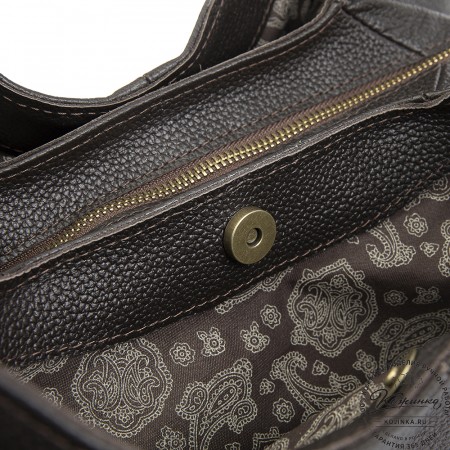 Женская кожаная сумка "Миллениум" (тёмно-коричневая)