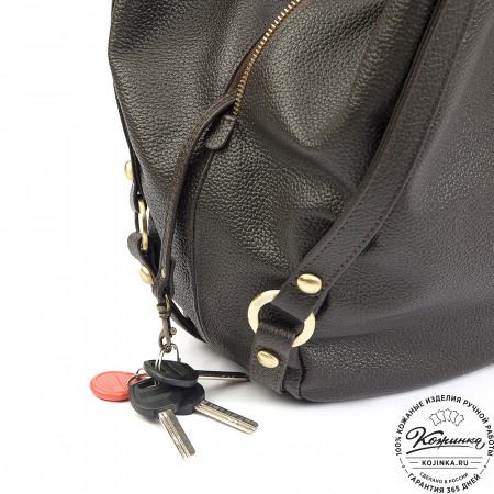 Женская кожаная сумка "Миллениум" (тёмно-коричневая)