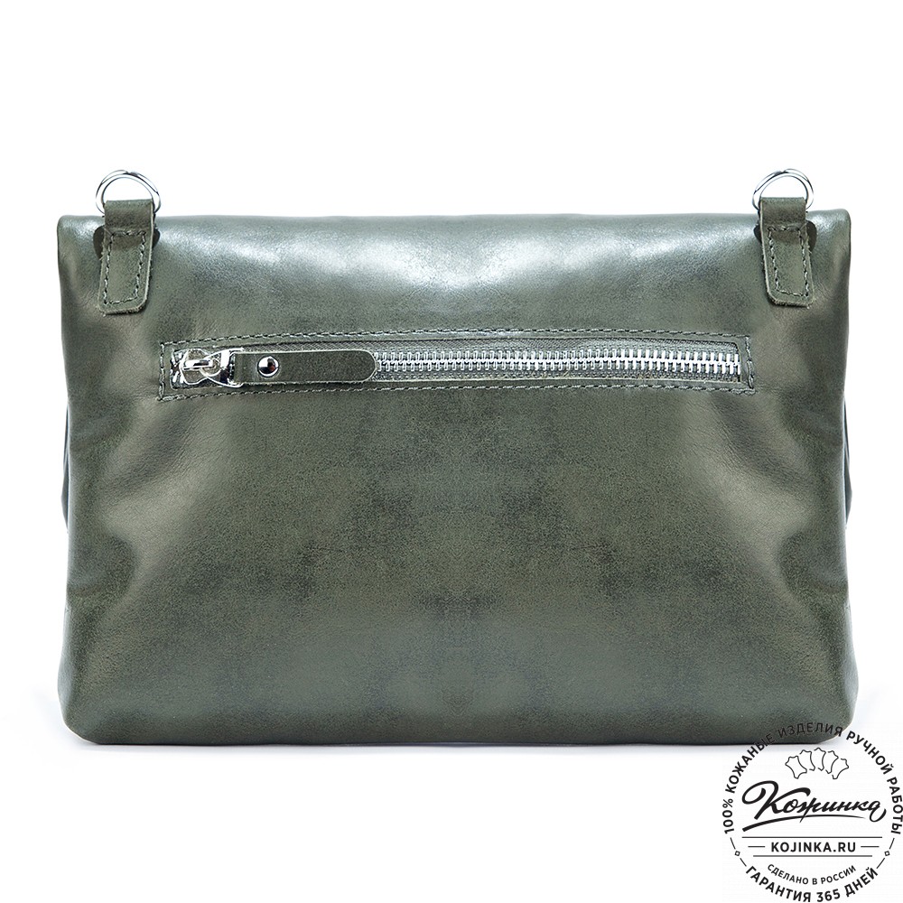 Кожаный клатч "Молли" (хаки)