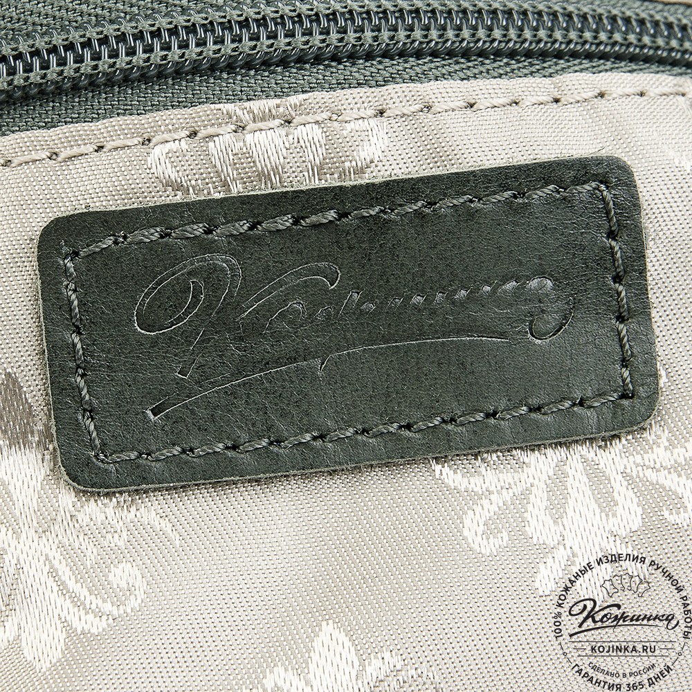 Кожаный клатч "Молли" (хаки)