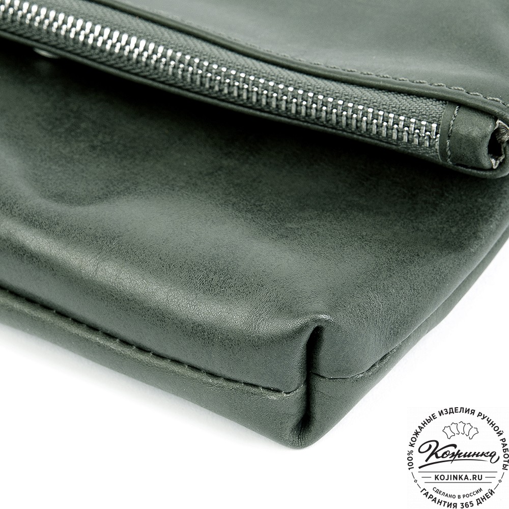 Кожаный клатч "Молли" (хаки)