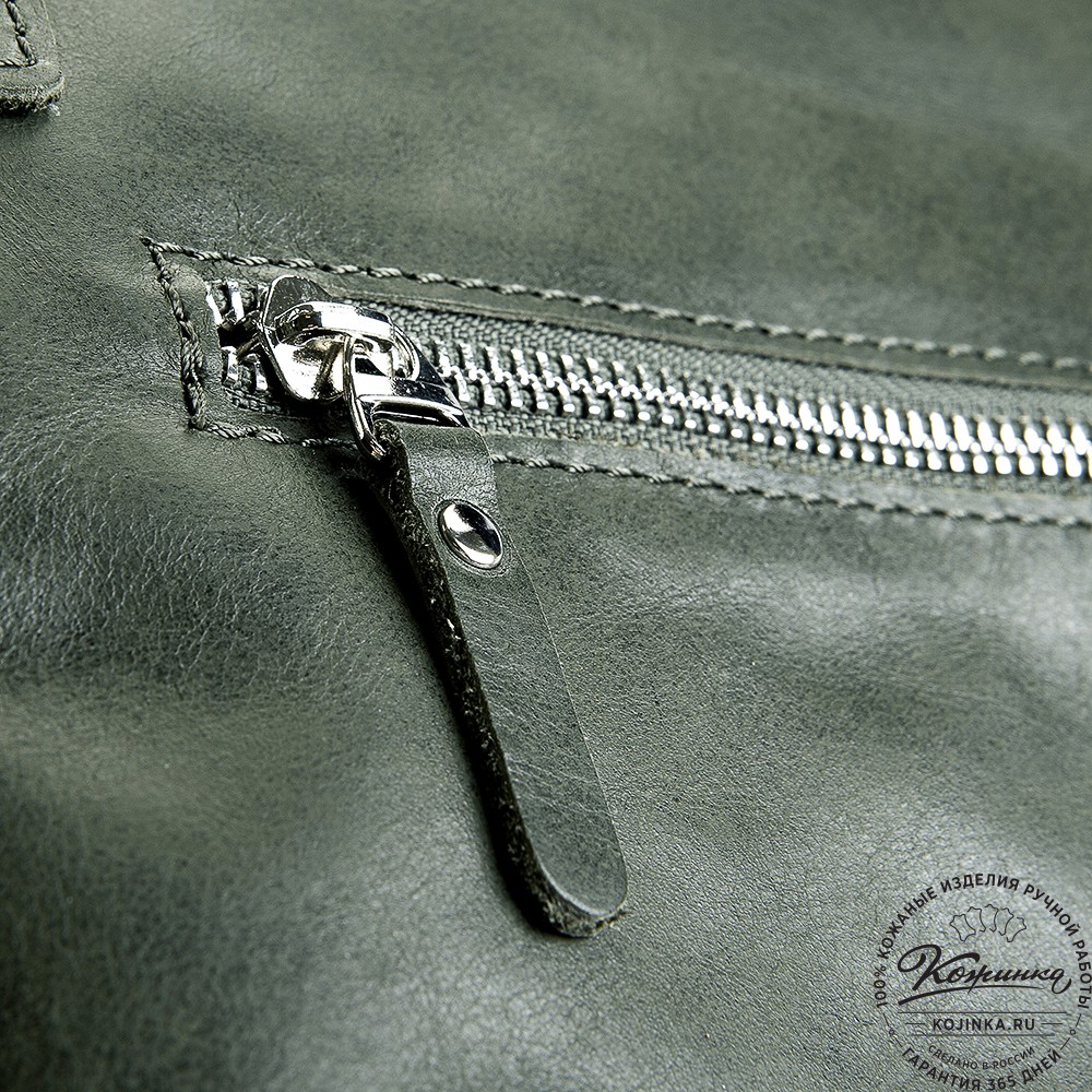 Кожаный клатч "Молли" (хаки)