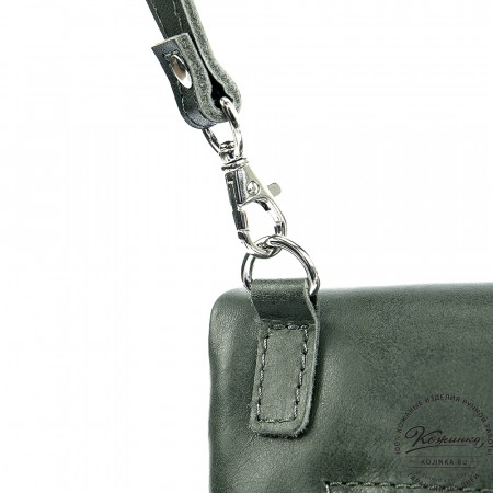 Кожаный клатч "Молли" (хаки)