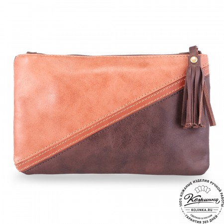 Женская кожаная сумка "Шарлота" (рыже-коричневая)