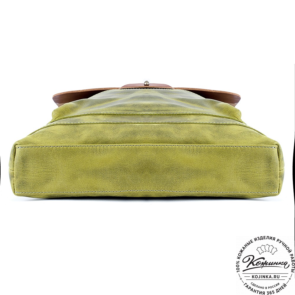 Кожаный рюкзак "Спэйс" (лимон крейзи)